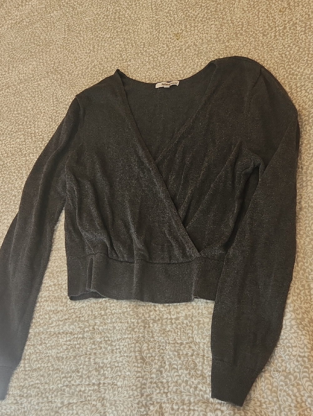 ✨ 3 For $25 SALE Splendid Charcoal Wrap Sweater